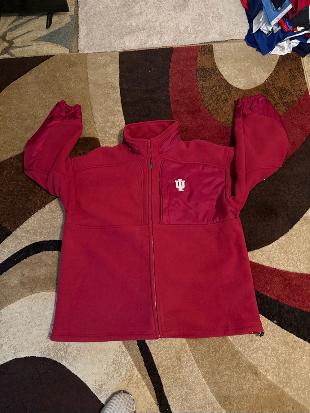 Indiana Hoosiers heavy fleece jacket/coat Indiana football size XL